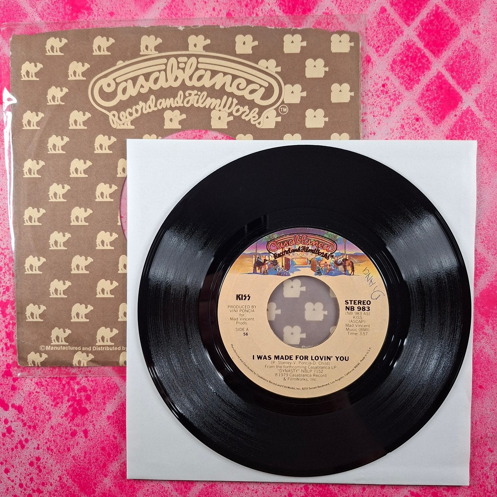 Kiss I was made for loving you single, Cd's en Dvd's, Gebruikt, 7 inch, Pop, Overige typen