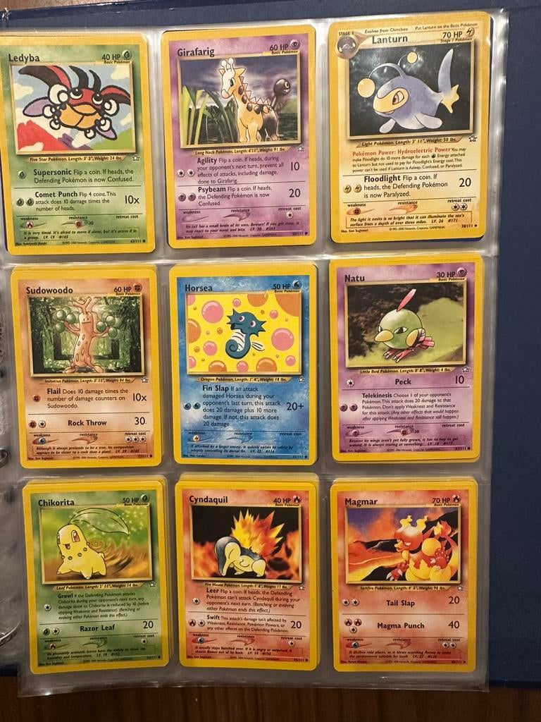Pokémon kaarten Neo Genesis, Ophalen of Verzenden, Zo goed als nieuw, Meerdere kaarten
