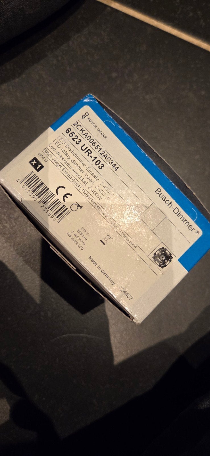 Busch-Jaeger 6523 UR-103 LED Dimmer - Extra Dun, Ophalen of Verzenden, Nieuw, Busch-Jaeger, Dimmer