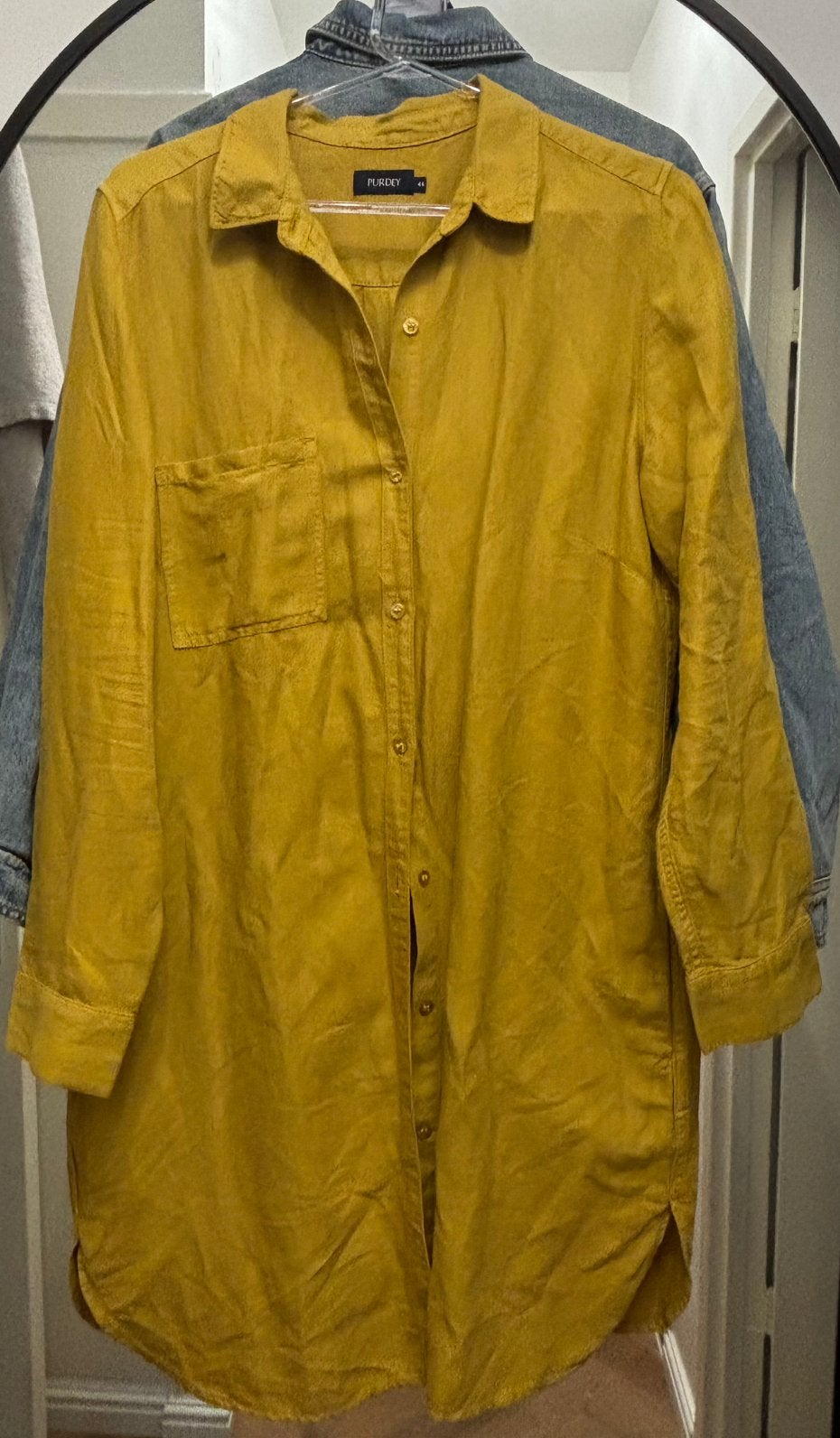 Purdey long shirt/ dress., Ophalen of Verzenden, Zo goed als nieuw, Maat 46/48 (XL) of groter, Geel