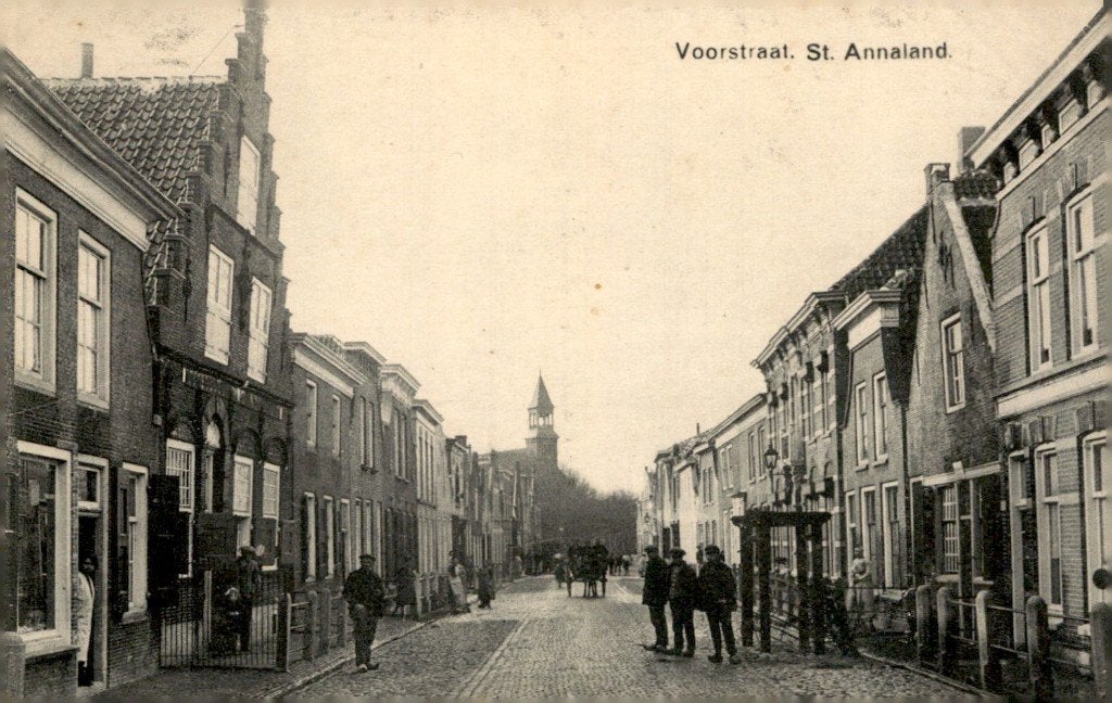 Sint Annaland Voorstraat # 588, Verzenden, 1920 tot 1940, Gelopen, Zeeland