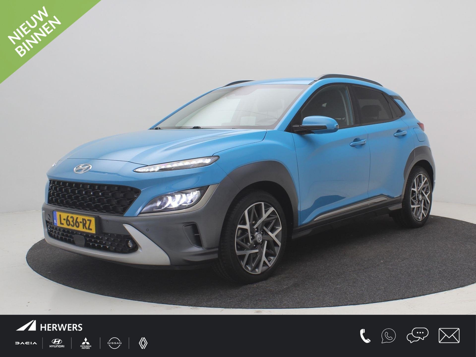Hyundai Kona 1.6 GDI HEV Premium / Trekhaak / Lederen bekled