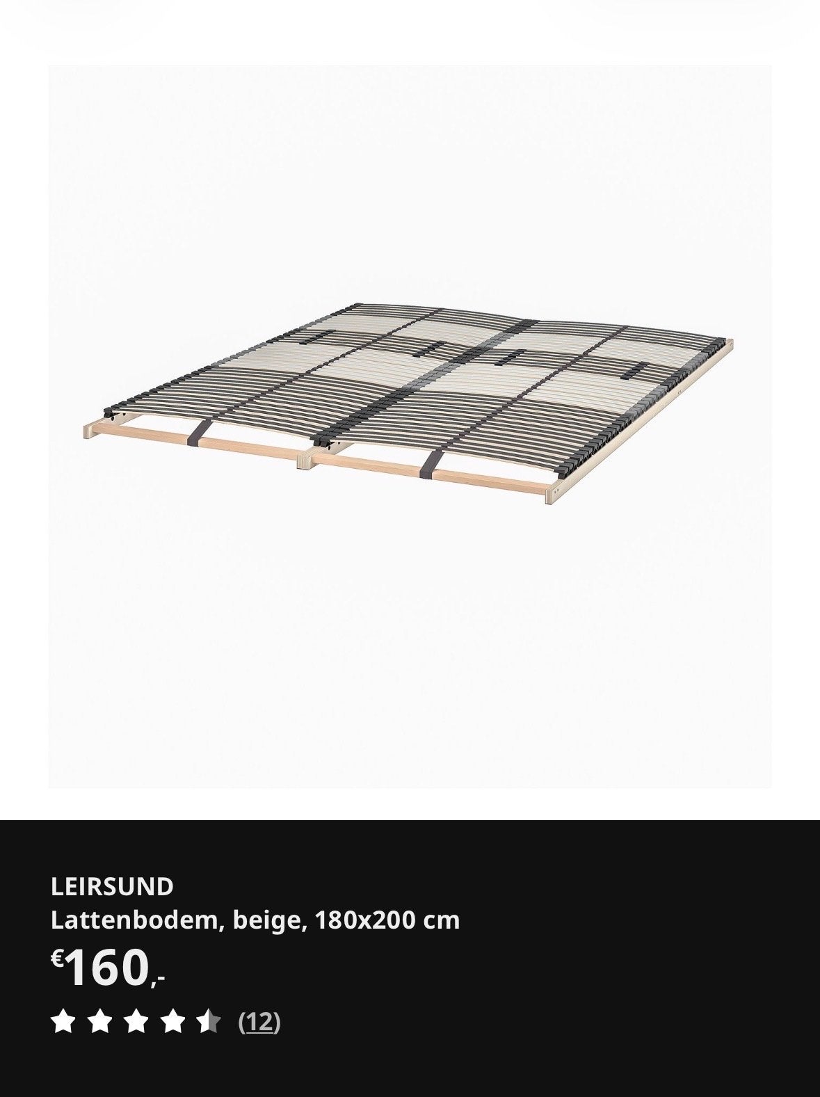2x Leirsund Lattenbodem 90x200 cm, Ophalen, Gebruikt, 90 cm, Tweepersoons
