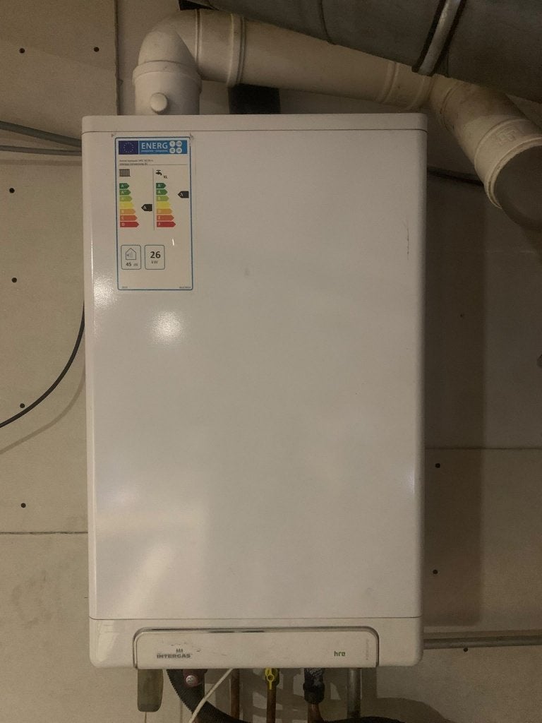 Intergas cv-ketel uit 2020 CW5 /met Nefit slimme thermostaat, Ophalen, 30 tot 80 cm, Gebruikt, Hoog rendement (Hr)