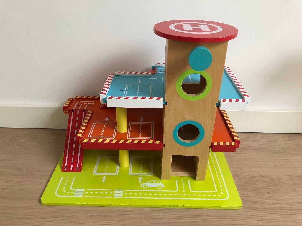 Hema houten garage, Ophalen of Verzenden, Gebruikt, Overige typen