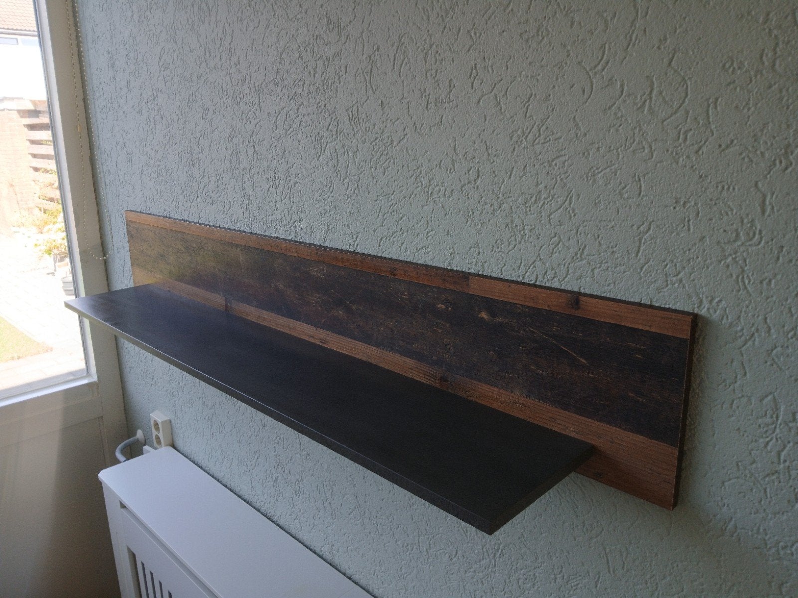 Wandplank met rustieke houten achterwand, Trendteam Indy, Huis en Inrichting, Woonaccessoires | Wandplanken en Boekenplanken, Ophalen of Verzenden
