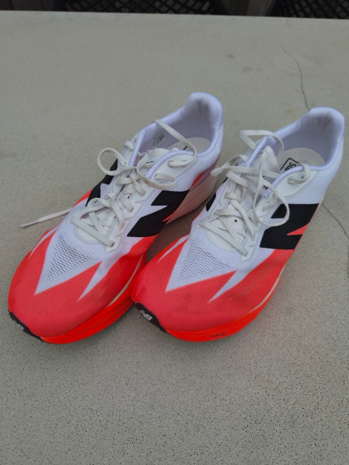 New Balance Fuelcell Supercomp Elite V5 Hardloopschoenen, New Balance, Verzenden, Zo goed als nieuw, Wit