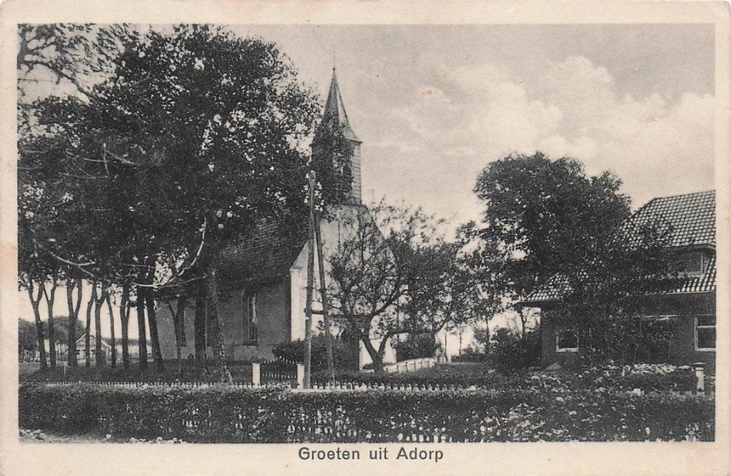 703-133-039 Groeten uit Adorp, Ophalen of Verzenden, Voor 1920, Groningen