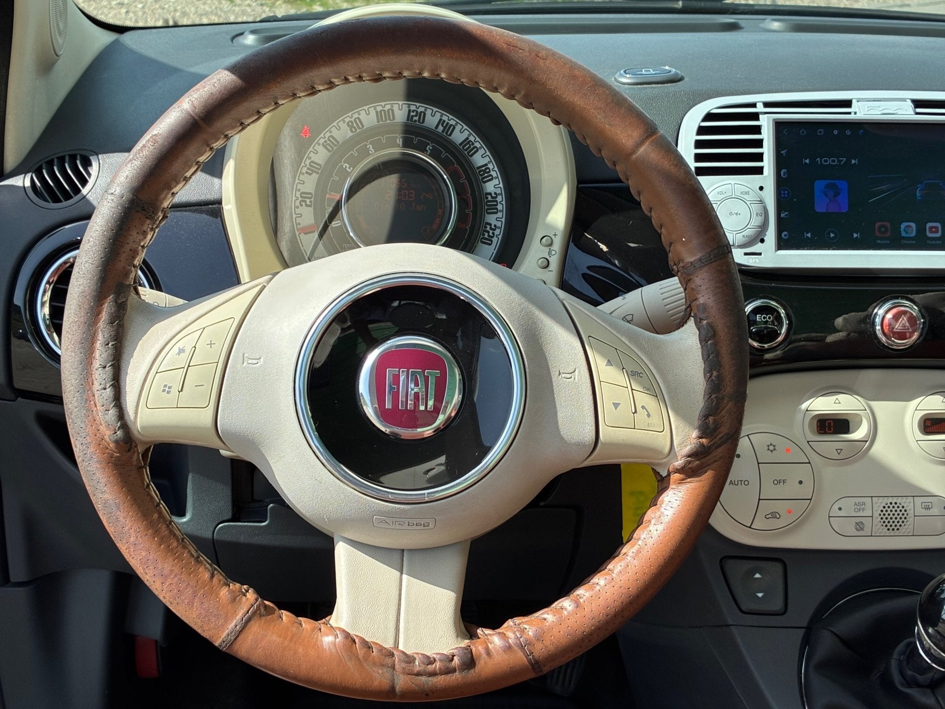 Fiat 500 C 0.9 TwinAir Lounge|Cabrio|Navigatie|Climatronic|C, Euro 5, 86 pk, Gebruikt, 31 €/maand