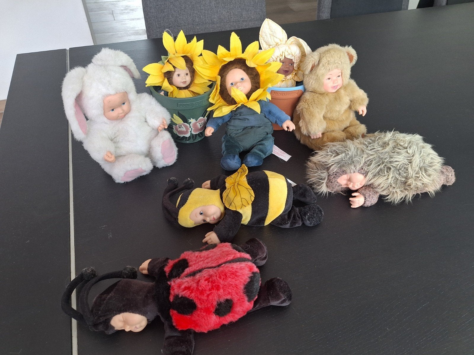 Hele serie Anne Geddes poppen te koop (ook los), Kinderen en Baby's, Ophalen of Verzenden, Gebruikt, Babypop