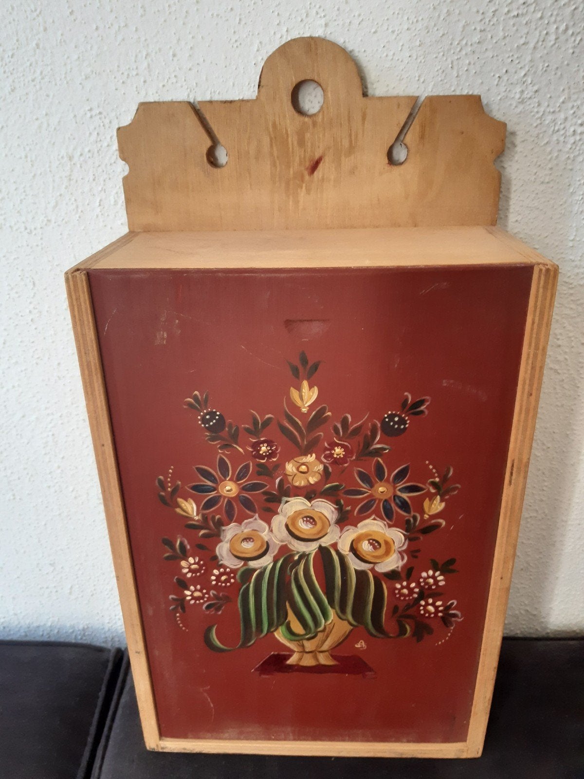 Houten schooltas  schuifdeksel,handgemaakt  stoer brocante, Ophalen of Verzenden