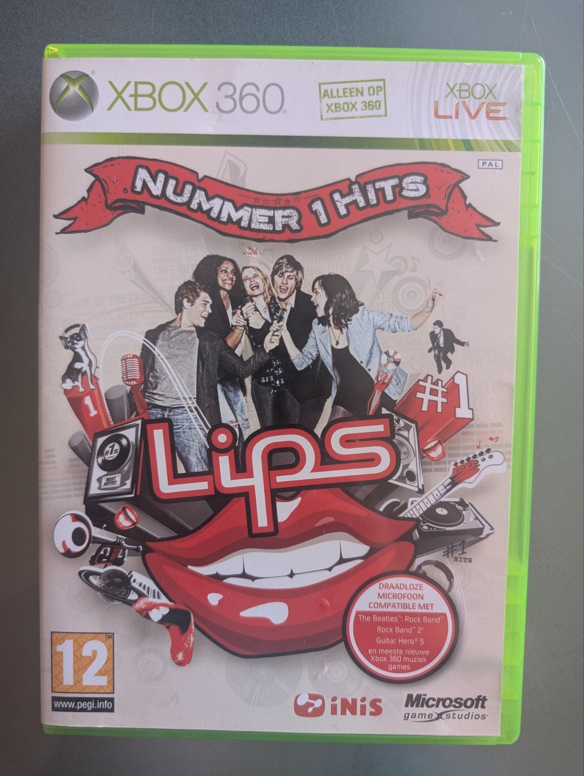 Lips Nummer 1 Hits Xbox 360 - Karaoke Game, Muziek, Gebruikt, Verzenden, 1 speler