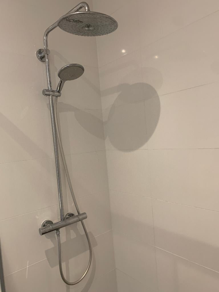 Grohe regendouche set chrome (opbouw), Doe-het-zelf en Verbouw, Sanitair, Zo goed als nieuw, Douche, Chroom, Ophalen