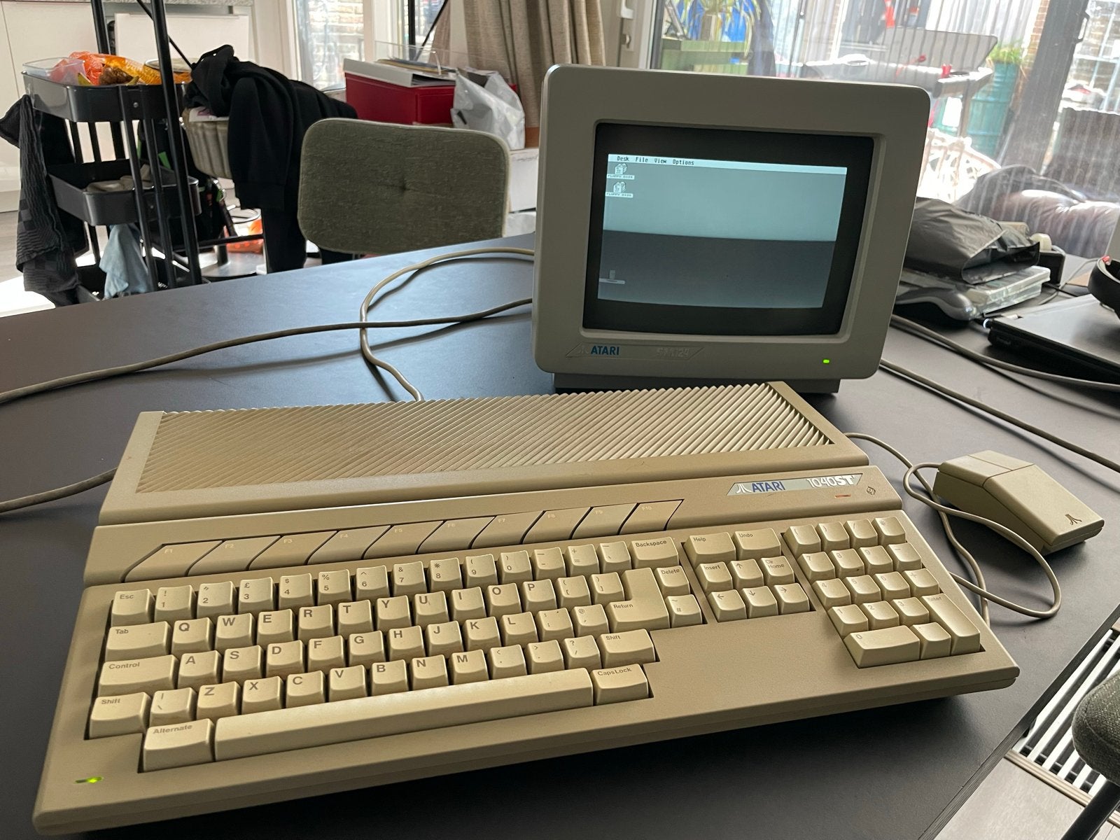 Atari 1040STF met SM124 monitor en muis - Compleet!, Ophalen