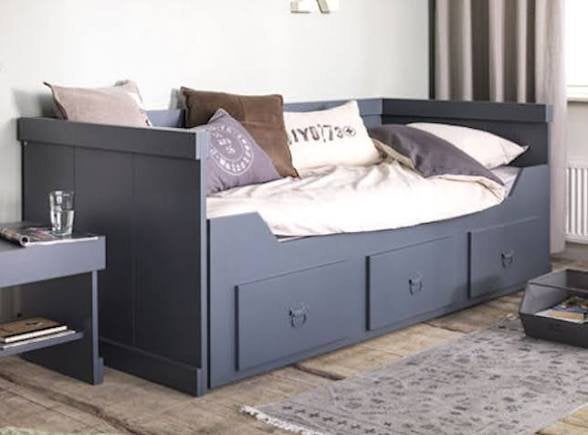 Bed (90x200), kledingkast en bureau - Complete set, Ophalen, Gebruikt, 90 cm, 200 cm