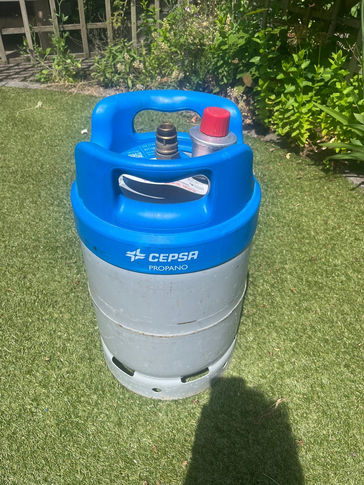 Spaanse/Portugese propaan gasfles CEPSA, Caravans en Kamperen, Kampeeraccessoires, Ophalen, Zo goed als nieuw