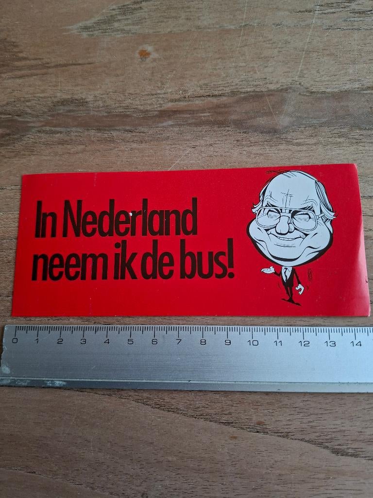 Sticker Kohl bus karikatuur, Verzenden, Zo goed als nieuw