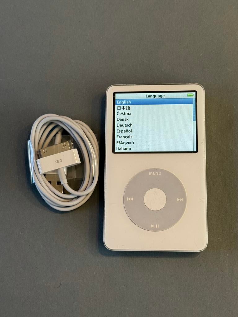iPod Classic 5.5 wit 30GB, 40 GB en meer, Gebruikt, Ophalen of Verzenden, Overige kleuren