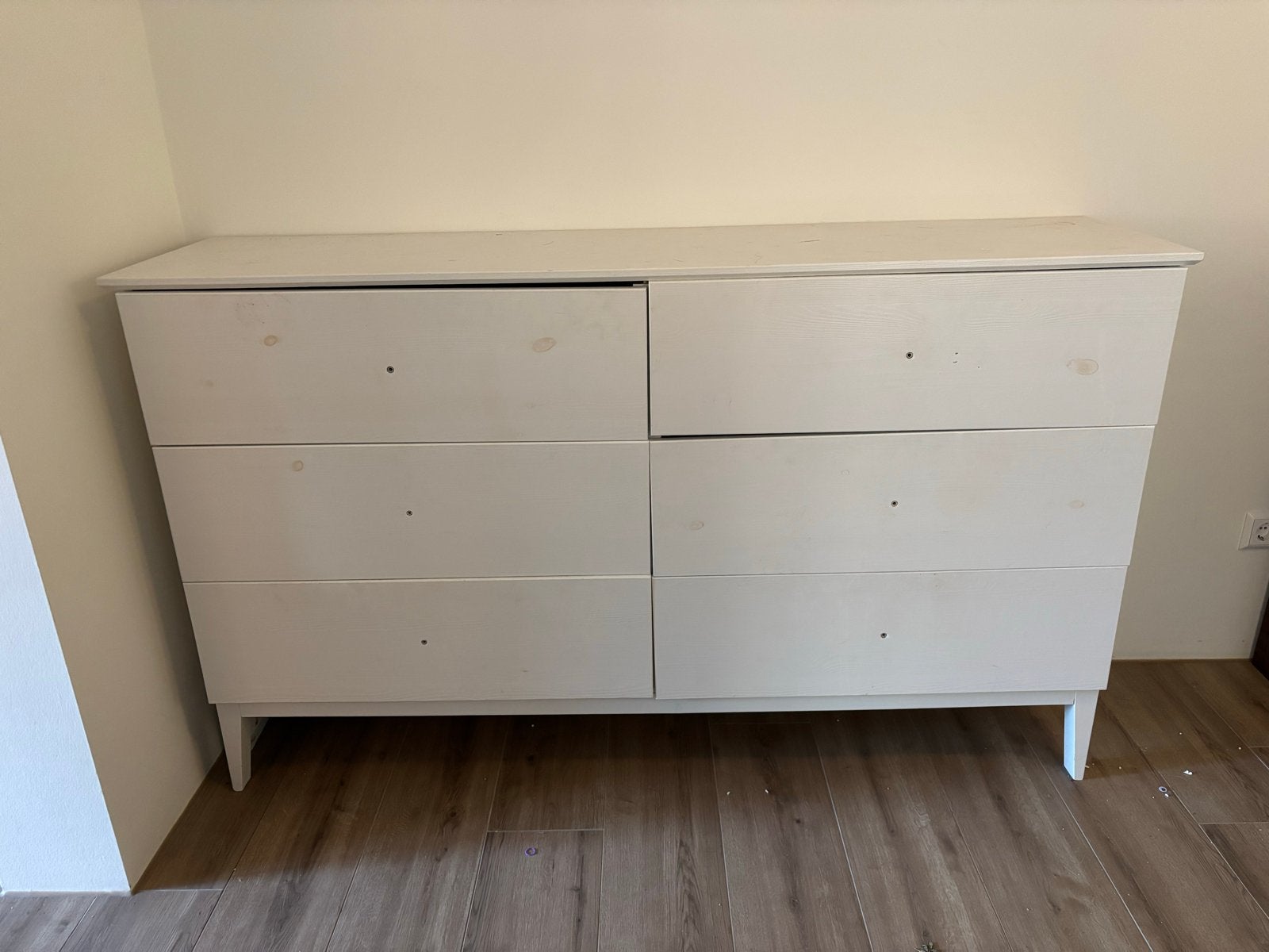 Houten ladekast IKEA tarva - Wit geverfd, Ophalen, Gebruikt, 5 laden of meer, 100 tot 150 cm