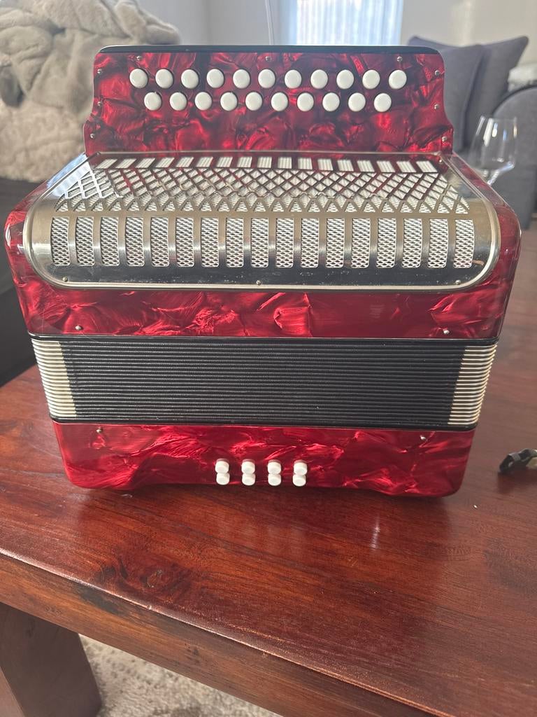 Nieuwe trekzak (diatonische accordeon) – DDR Klingenthal –, Overige merken, Overige formaten, Ophalen of Verzenden, Knopaccordeon