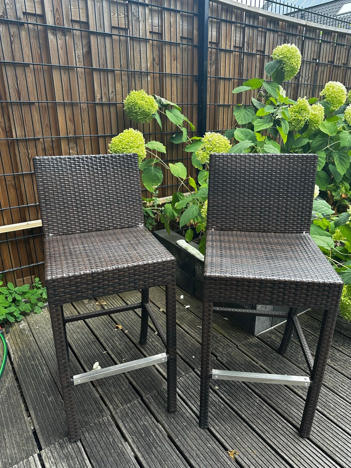 2 Wicker barkrukken in perfecte staat, Ophalen, Zo goed als nieuw