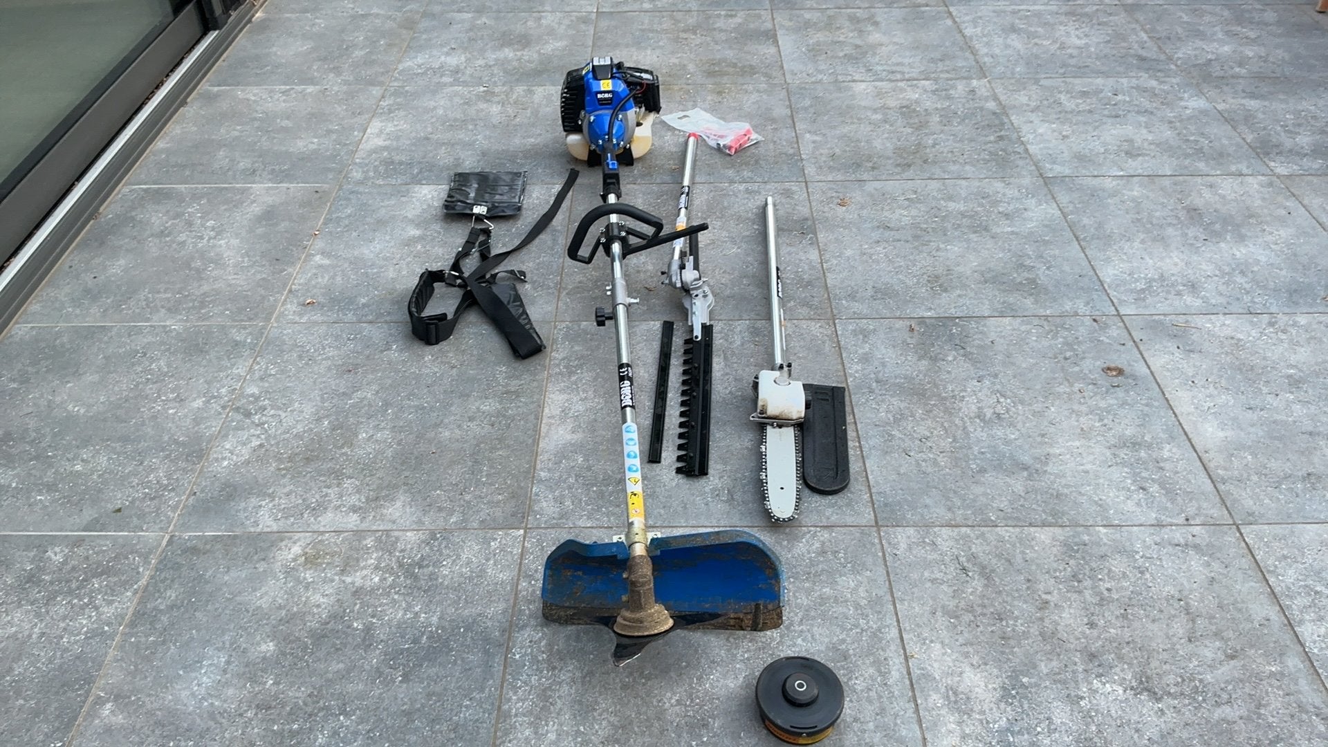 Berg benzine bosmaaier/multitool 4-in-1, Ophalen, Zo goed als nieuw, Benzine, Borg Machines