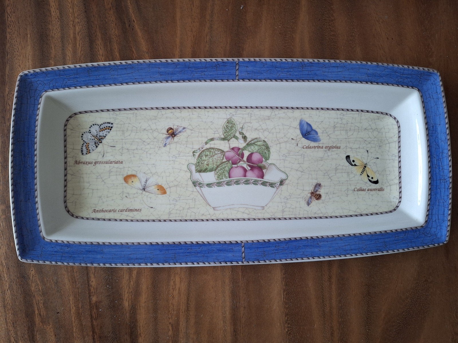 Wedgwood Sarah's Garden Rechthoekige Schaal - Nieuwstaat, Klassiek, Ophalen of Verzenden, Schaal of Schalen, Zo goed als nieuw