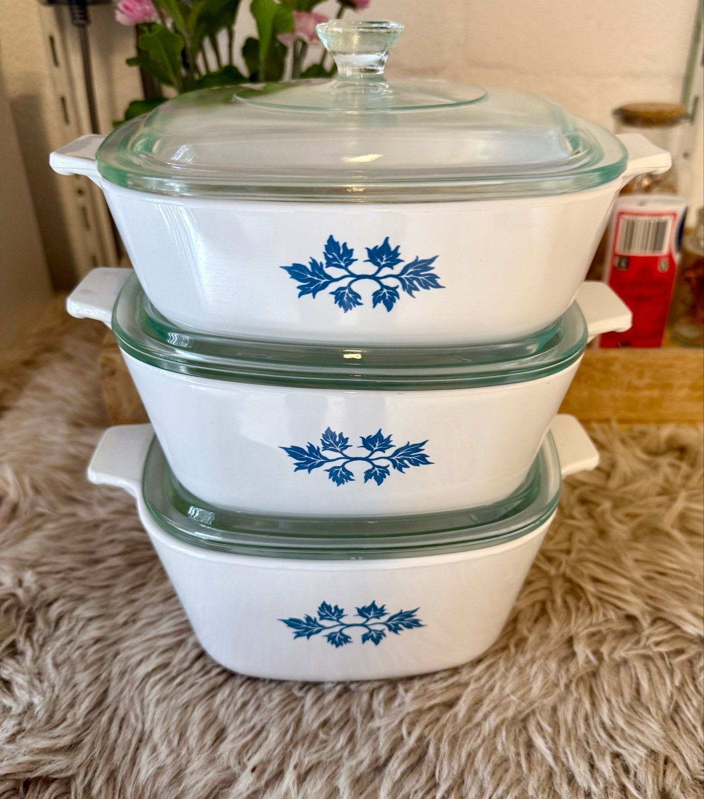 Vintage Pyroflam Ovenschalen Set - Made in the Netherlands, Ophalen, Steen/keramiek, Wit, Overige merken