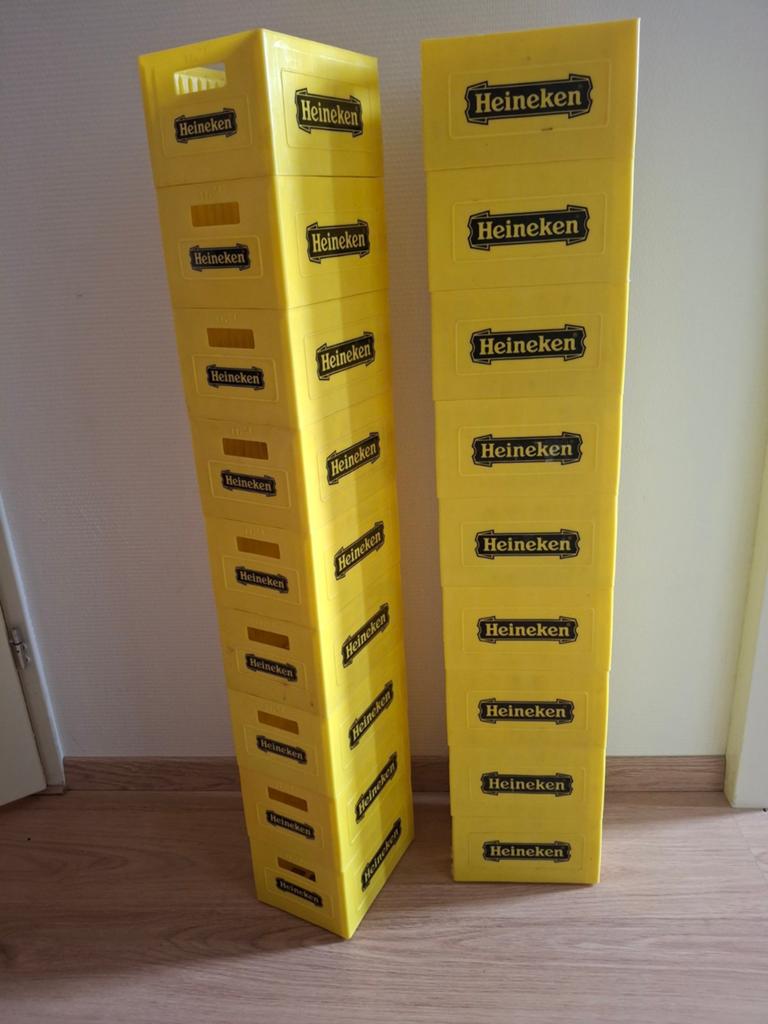 Vintage Heineken CD kratten, stapelbaar 18 st, Ophalen of Verzenden, Kunststof, Cd's