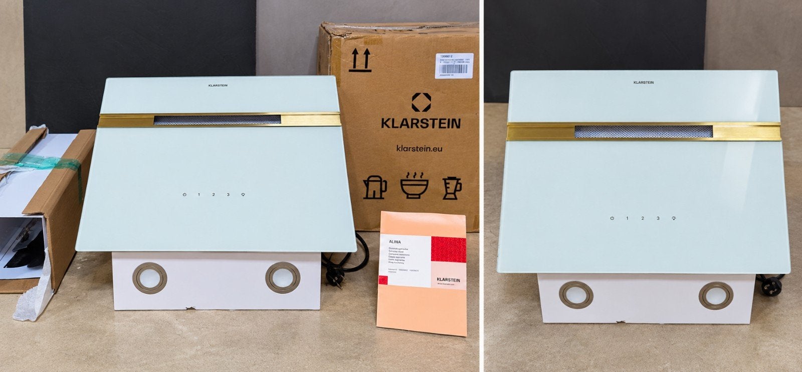 Nieuwe Klarstein afzuigkap - lichte beschadiging, Witgoed en Apparatuur, Onderbouw afzuigkap, Nieuw, Ophalen of Verzenden, Inbouw