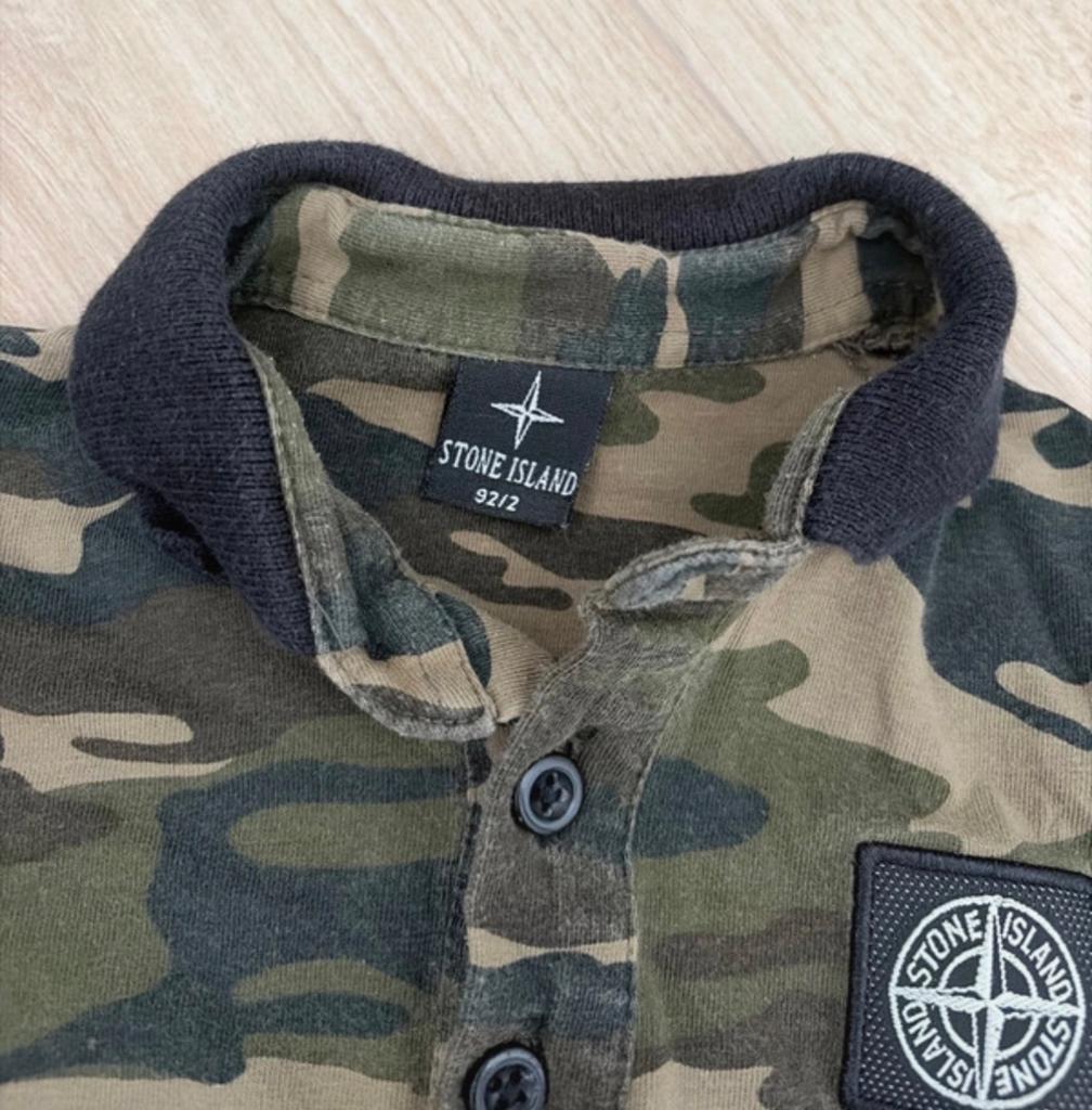 Stone Island Camouflage Polo Maat 92, Ophalen of Verzenden, Zo goed als nieuw, Jongen, Shirt of Longsleeve