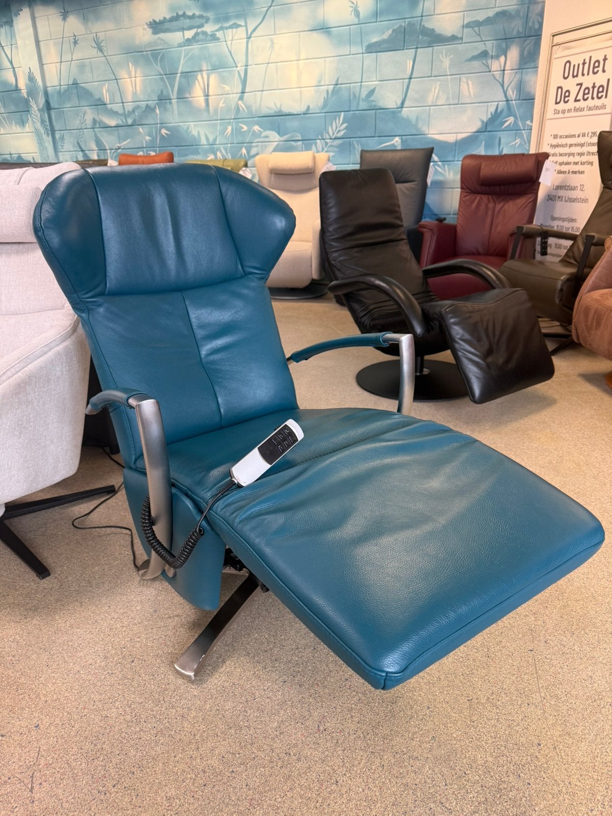 Relaxfauteuil Meubelzorg relax stoel gratis bezorging, Ophalen of Verzenden, Zo goed als nieuw, Leer, Ruim  100 stoelen a merken met garantie