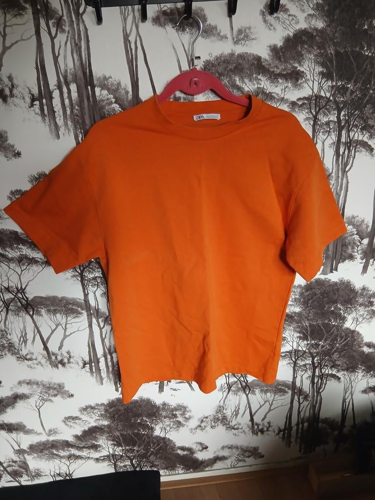Zara Oranje T-shirt Maat M, Kleding | Dames, Zara, Nieuw, Oranje, Korte mouw