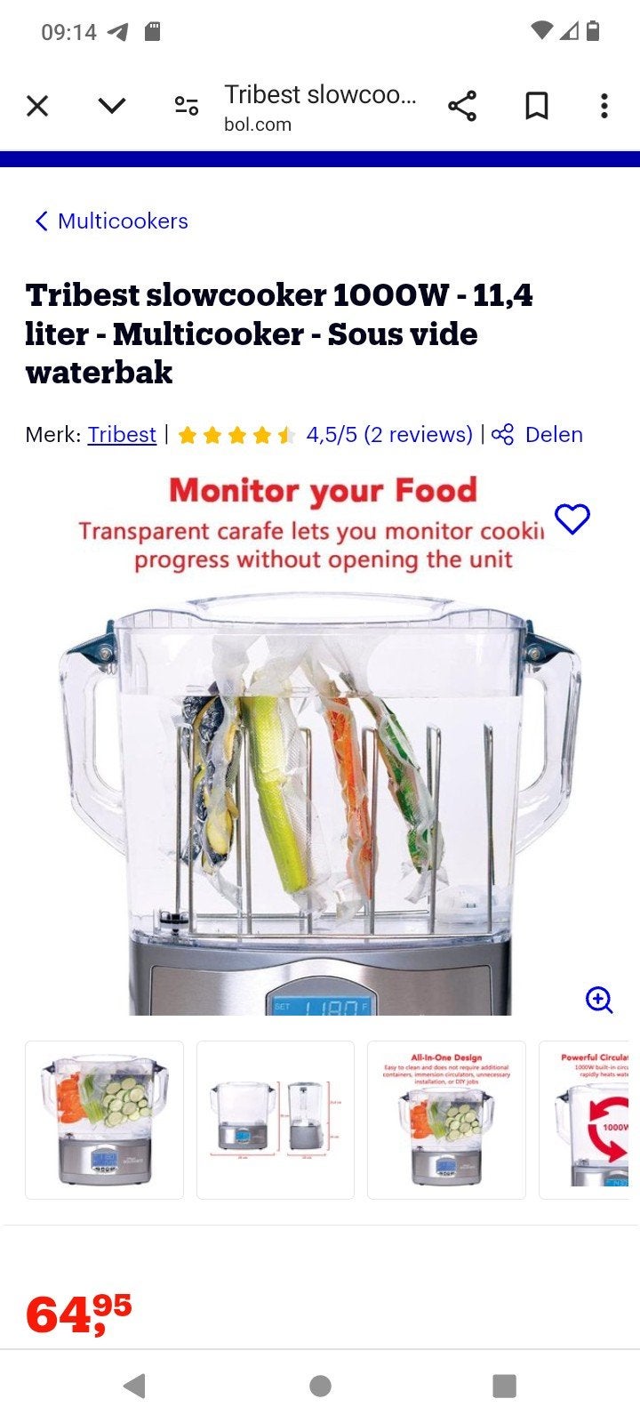 slo cooker bijna, Ophalen, Nieuw, Kunststof