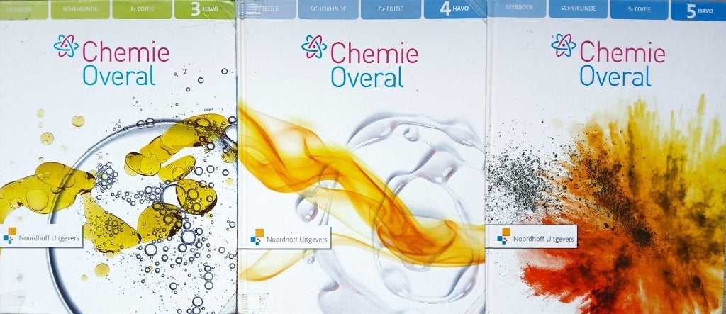 Chemie Overal Scheikunde COMPLETE SET HAVO 3-4-5 (hardcover), Boeken, Gelezen, Scheikunde, HAVO, Ophalen of Verzenden