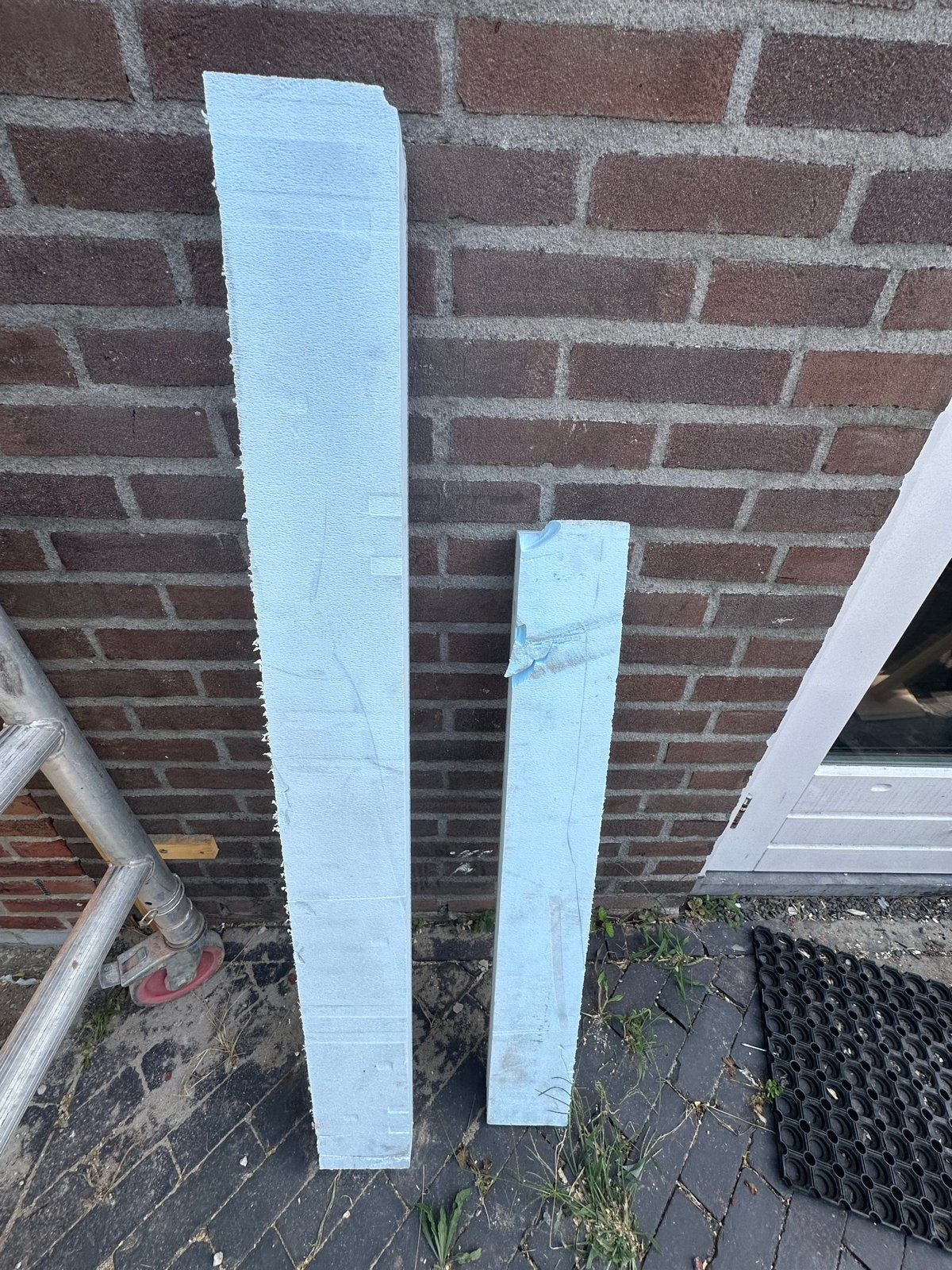 XPS kantplanken cementgrijs, Doe-het-zelf en Verbouw, Isolatie en Afdichting, Ophalen, 12 cm of meer, Zo goed als nieuw, Hardschuim (Pir)
