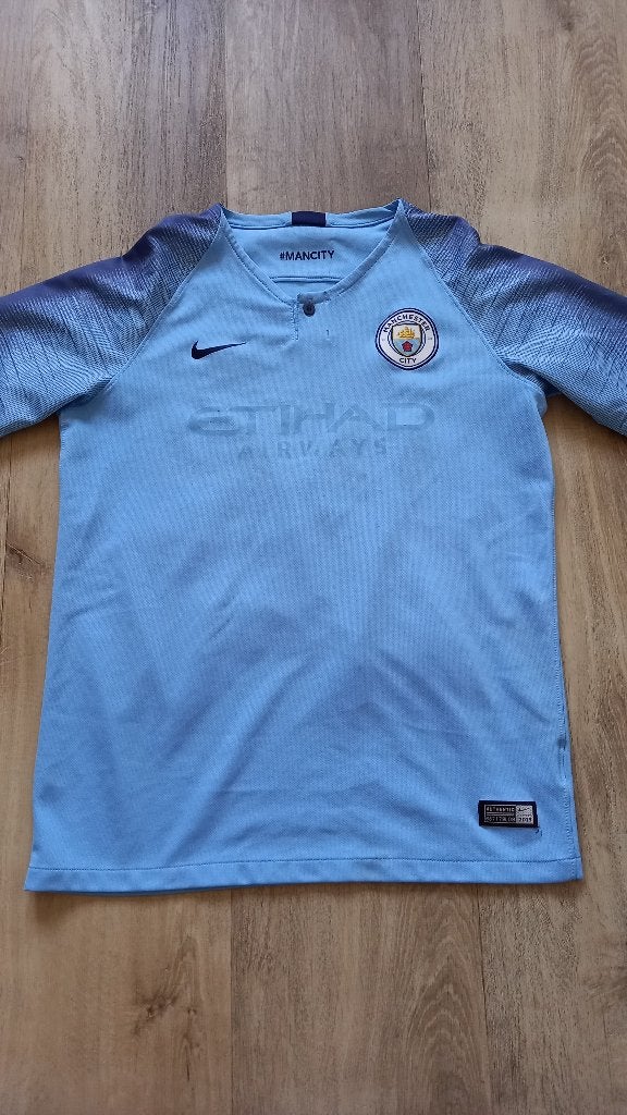 Manchester City Thuisshirt 2018-2019 Mahrez #26, Sport en Fitness, Voetbal, Maat XS of kleiner, Ophalen of Verzenden, Gebruikt