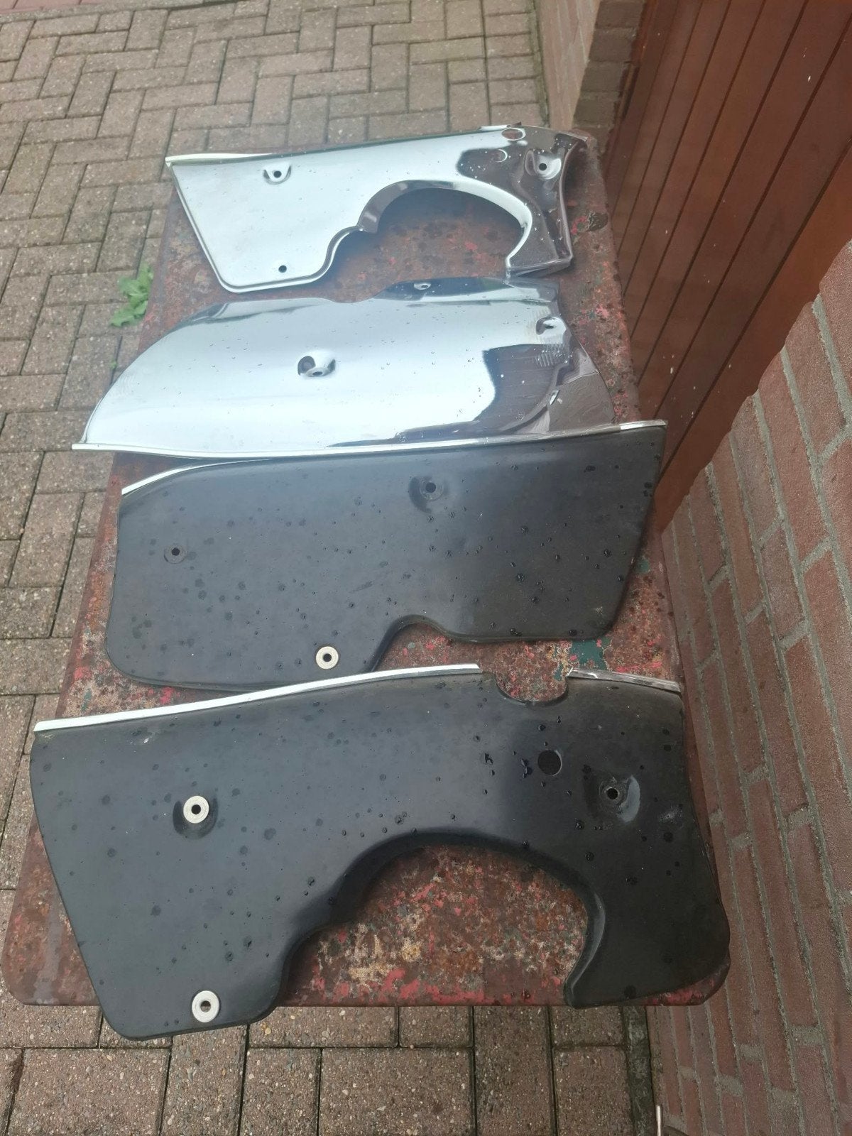 Kreidler Motorblok Zijkappen - Zwart & Chroom Set, Ophalen of Verzenden, Zo goed als nieuw, Overige typen