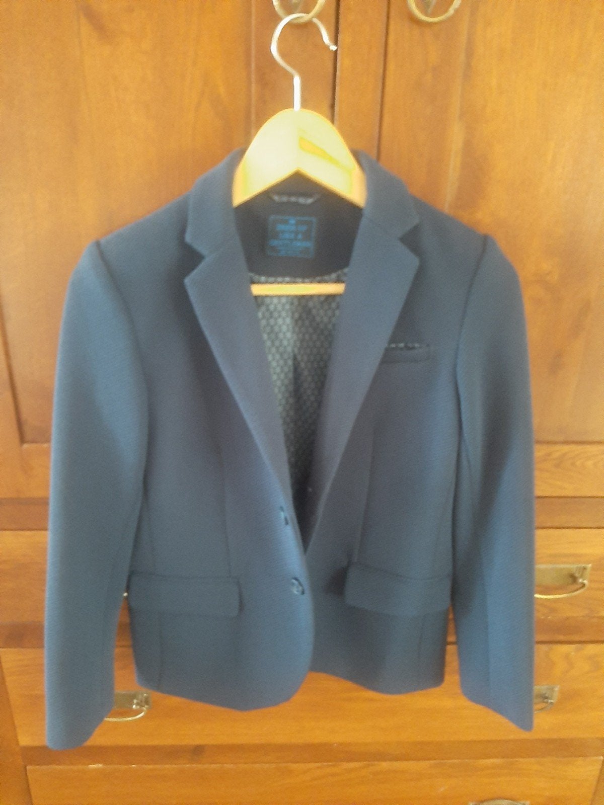 Donkerblauw colbert van WE, maat 146, Ophalen of Verzenden, Jongen, Jas