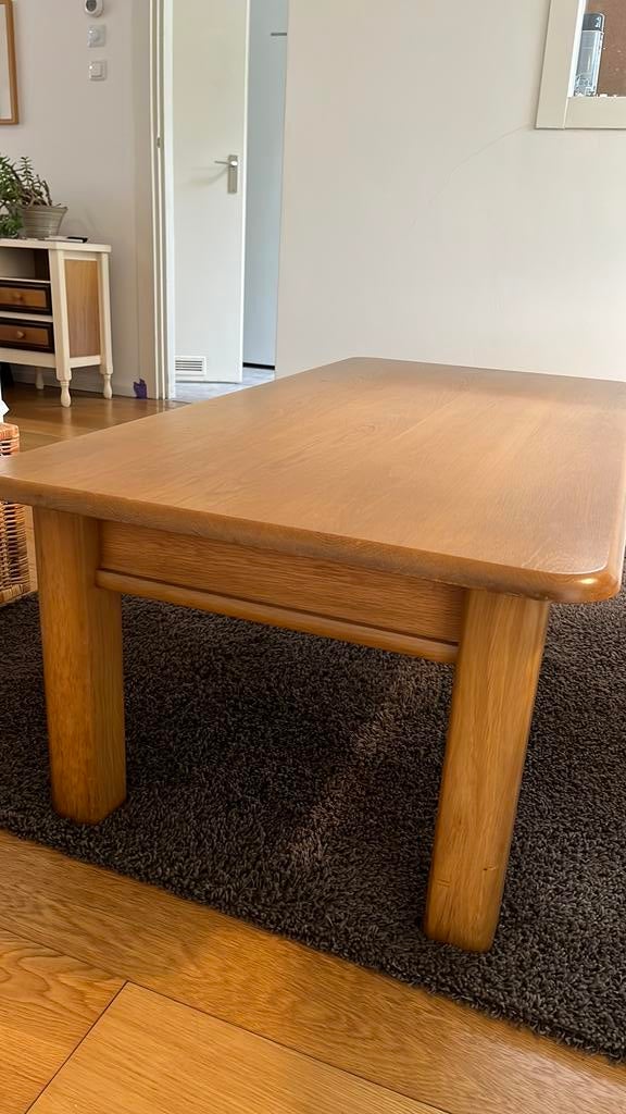 Salontafel 130 x 65 Massief eiken, Huis en Inrichting, Tafels | Salontafels, Ophalen, Gebruikt, 100 tot 150 cm, Eikenhout