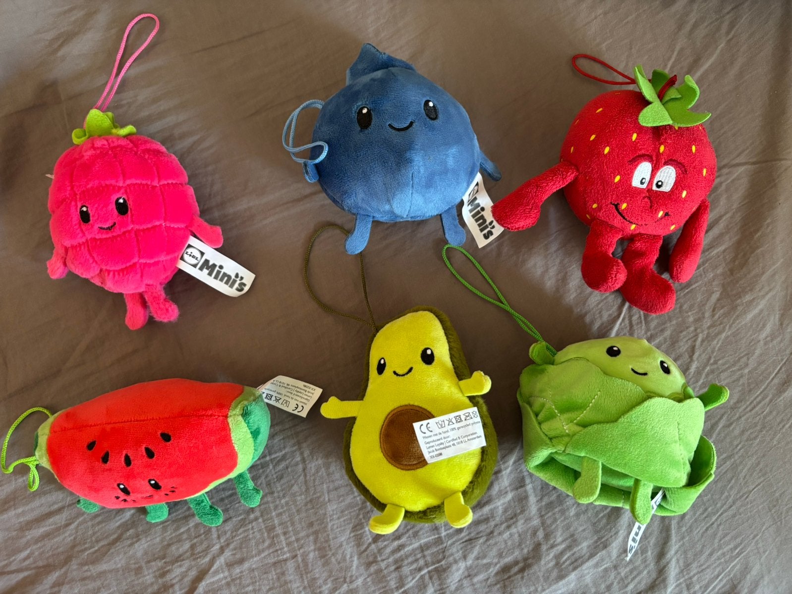Lidl knuffeltjes framboos, avocado, bosbes, watermeloen, sla, Dieren en Toebehoren, Ophalen, Nieuw