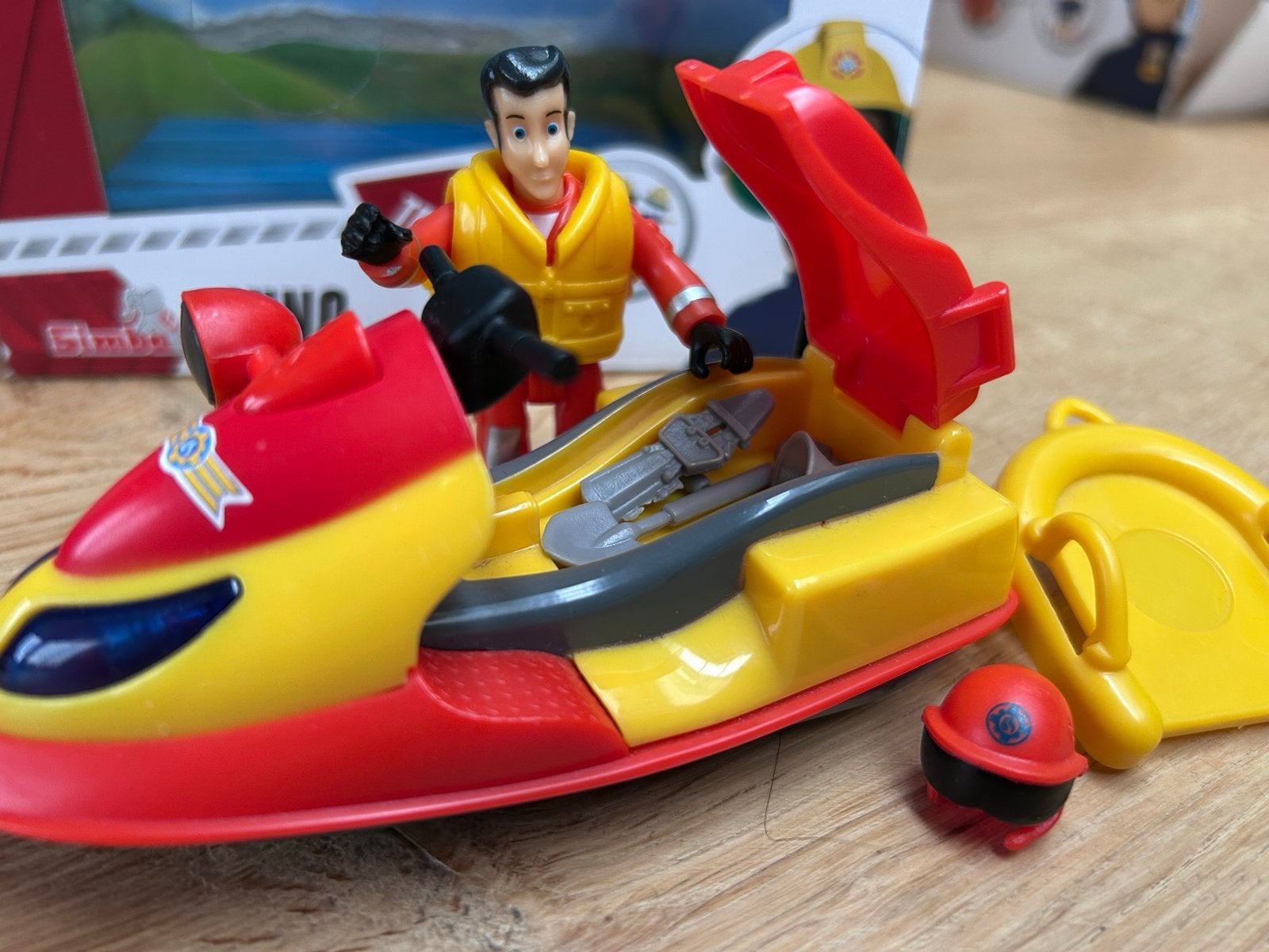 Brandweerman Sam Jetski 'Juno' met figuur en accessoires, Ophalen of Verzenden, Zo goed als nieuw