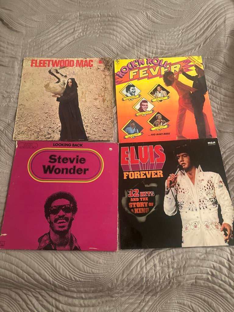 Vinyl LP Collectie: Fleetwood Mac, Stevie Wonder, Elvis, Roc, Ophalen, Gebruikt, 12 inch, Dubbel-LP
