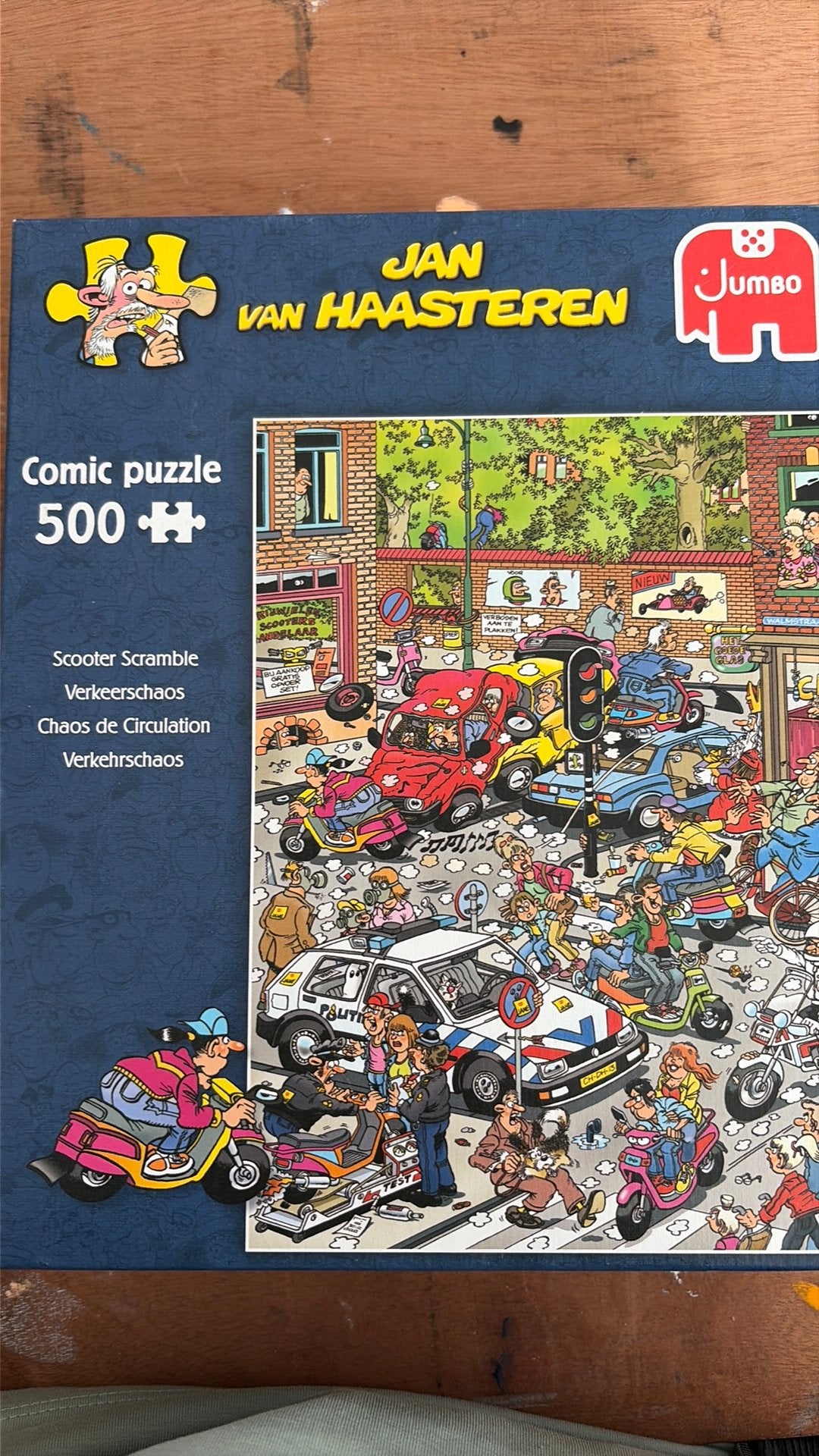 Jan van haastere verkeerschaos 500, Hobby en Vrije tijd, Denksport en Puzzels, Ophalen of Verzenden, 500 t/m 1500 stukjes, Zo goed als nieuw