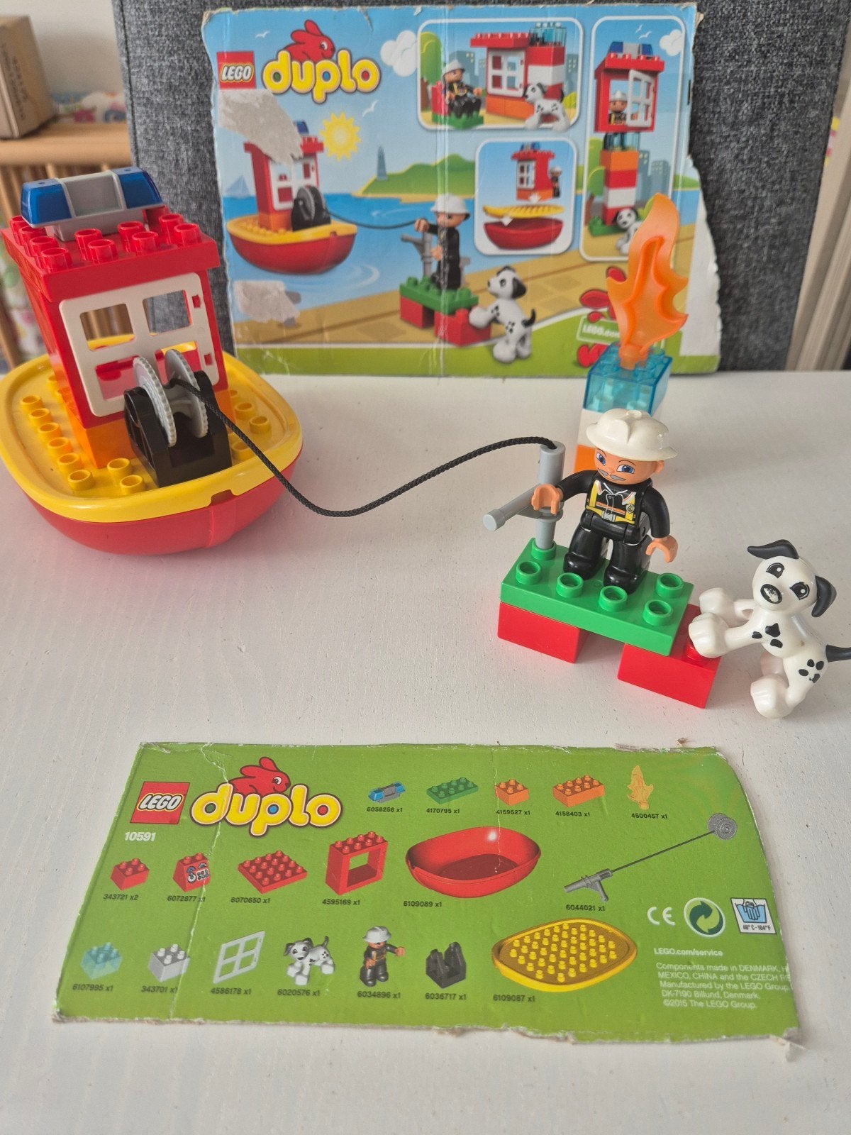 Lego Duplo Brandweerboot (10881) - Zonder originele doos, Gebruikt, Overige thema's, Ophalen of Verzenden, Complete set