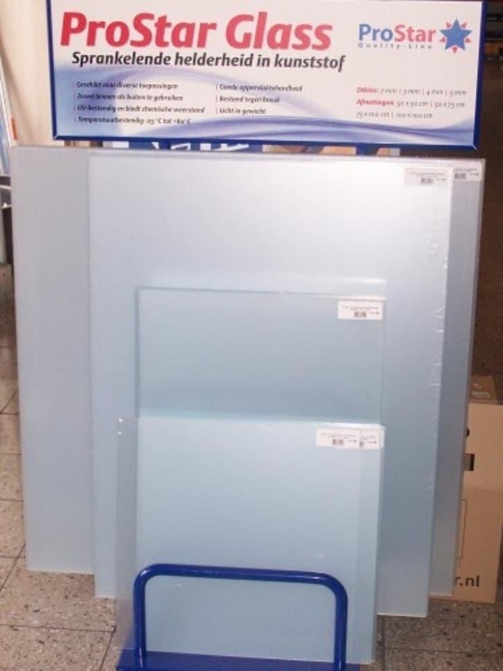 Glashelder Polystyreen plexiglas diverse maten en dikte, Ophalen of Verzenden, Nvt, Nvt, Prostar