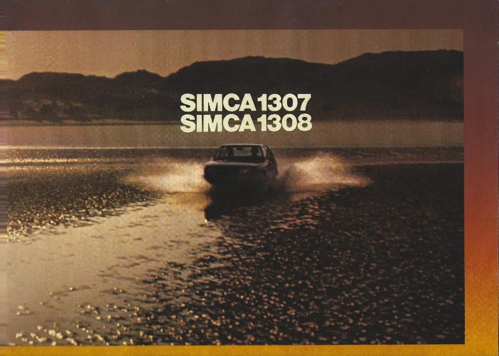 Folder Simca 1307 en 1308 1975, Ophalen of Verzenden, Gelezen, Overige merken