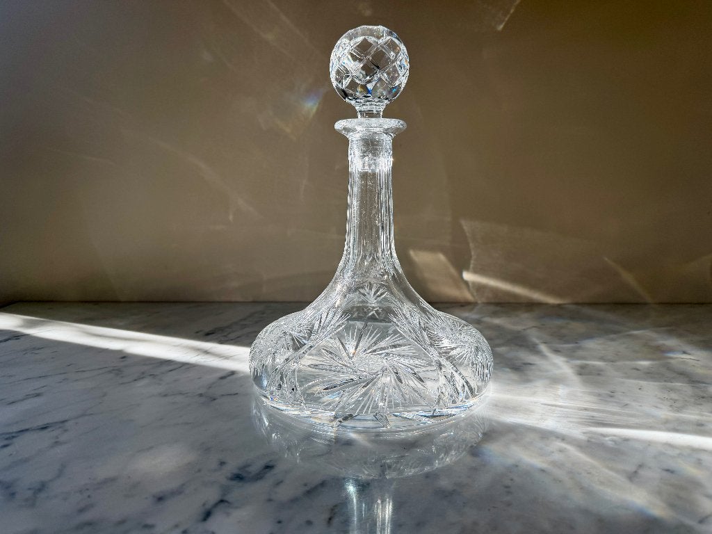 Vintage Geslepen Kristallen Karaf / Decanter, Antiek en Kunst, Ophalen of Verzenden