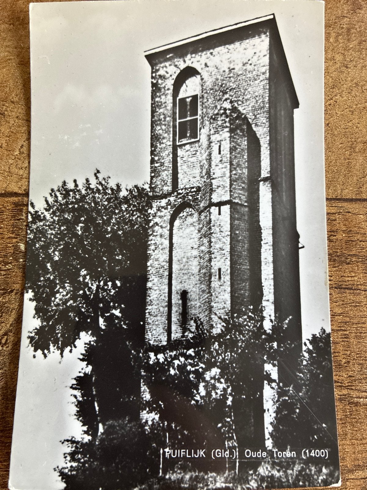 Oude ansichtkaart Puiflijk (Gld.) oude toren, Ophalen of Verzenden, 1960 tot 1980, Gelopen, Gelderland