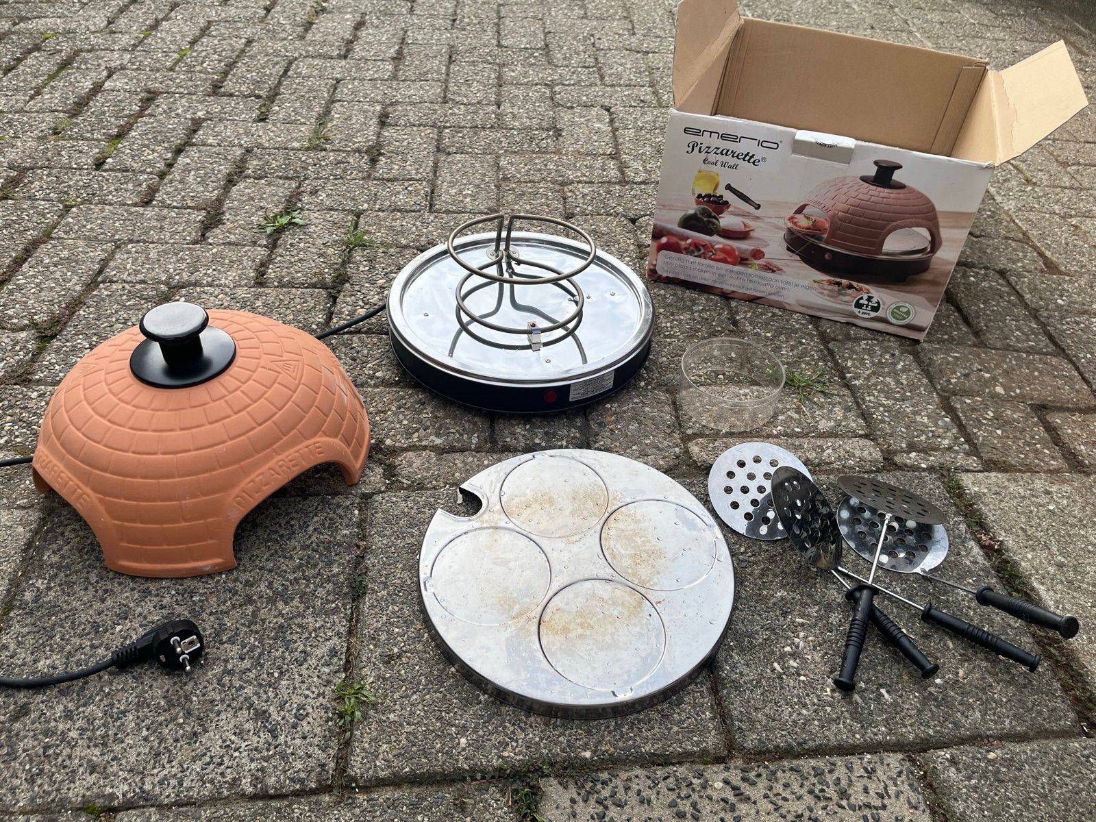 Emerio Pizzarette Cool Wall -Mini Pizza Oven voor 4 personen, Ophalen of Verzenden, Zo goed als nieuw, Overige merken, Pizzaoven
